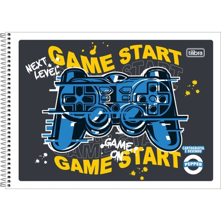 Foto ilustrativa Caderno de Cartografia e Desenho Espiral Capa Flexível Pepper 40 Folhas