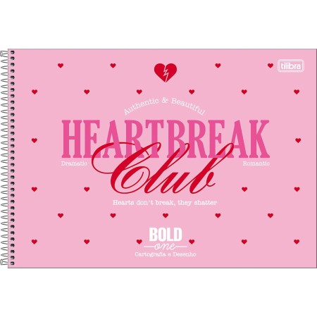 Foto ilustrativa Caderno de Cartografia e Desenho Milimetrado Espiral Capa Dura Milimetrado Bold One Feminino 80 Folhas