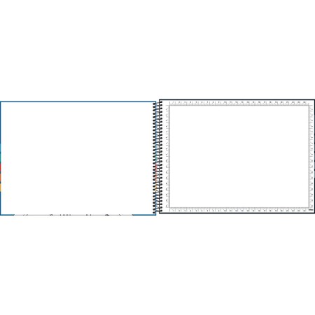 Foto ilustrativa Caderno de Cartografia e Desenho Milimetrado Espiral Capa Dura Pepper Masculino 80 Folhas