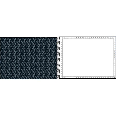 Foto ilustrativa Caderno de Cartografia e Desenho Milimetrado Espiral Capa Dura Score 80 Folhas