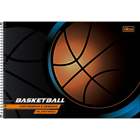 Foto ilustrativa Caderno de Cartografia e Desenho Milimetrado Espiral Capa Dura Score 80 Folhas