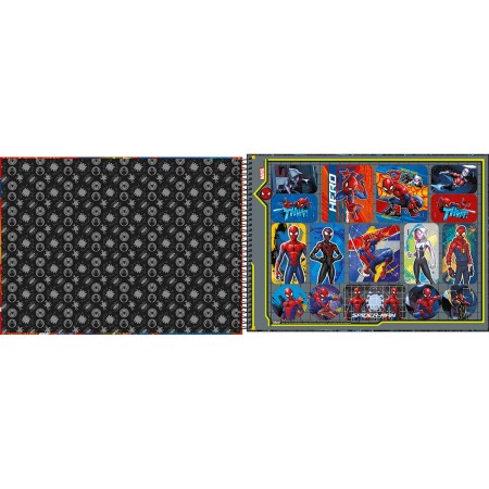 Foto ilustrativa Caderno de Cartografia e Desenho Milimetrado Espiral Capa Dura Spider-Man 80 Folhas
