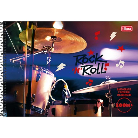 Foto ilustrativa Caderno de Cartografia e Desenho Milimetrado Espiral Capa Dura Zoom+ Masculino 96 Folhas