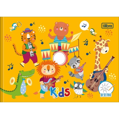 Foto ilustrativa Caderno de Desenho Brochura Capa Dura Kids 40 Folhas