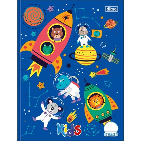 Foto ilustrativa Caderno de Linguagem Brochura Capa Dura KIds 40 Folhas