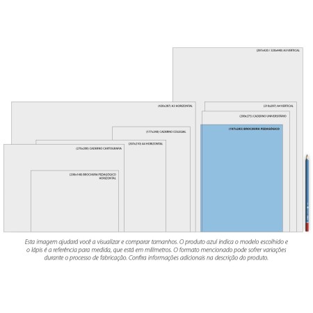 Foto ilustrativa Caderno de Linguagem Brochura Capa Dura Spice 40 Folhas