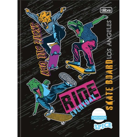 Foto ilustrativa Caderno de Linguagem Brochura Capa Dura Spice 40 Folhas