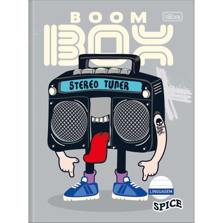 Foto ilustrativa Caderno de Linguagem Brochura Capa Dura Spice 40 Folhas