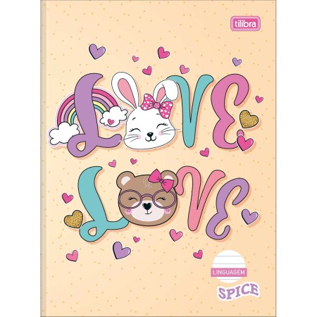Foto ilustrativa Caderno de Linguagem Brochura Capa Dura Spice 40 Folhas