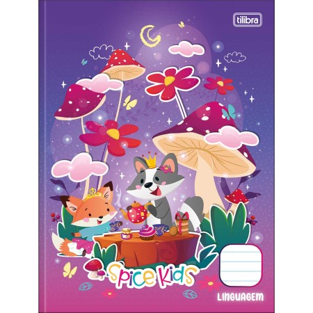 Foto ilustrativa Caderno de Linguagem Brochura Capa Dura Spice Kids 40 Folhas