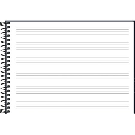 Foto ilustrativa Caderno de Música Espiral Capa Dura Pequeno Tilibra 80 Folhas