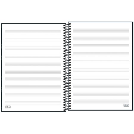 Foto ilustrativa Caderno de Música Espiral Capa Dura Universitário Tilibra 80 Folhas