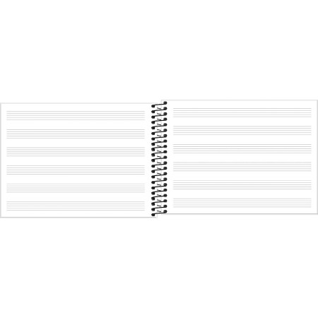 Foto ilustrativa Caderno de Música Espiral Capa Flexível Pequeno Tilibra 48 Folhas