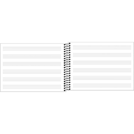 Foto ilustrativa Caderno de Música Espiral Capa Flexível Pequeno Tilibra 48 Folhas