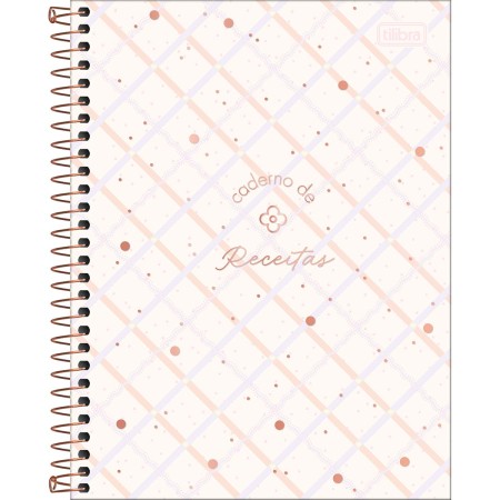 Foto ilustrativa Caderno de Receitas Espiral Capa Dura Soho 90 Gramas 80 Folhas