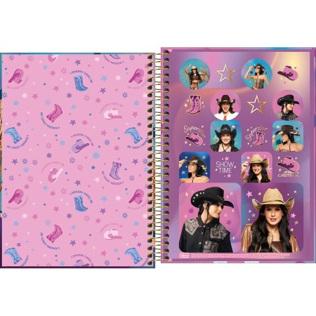 Foto ilustrativa Caderno Espiral Capa Dura 1/4 Ana Castela 80 Folhas