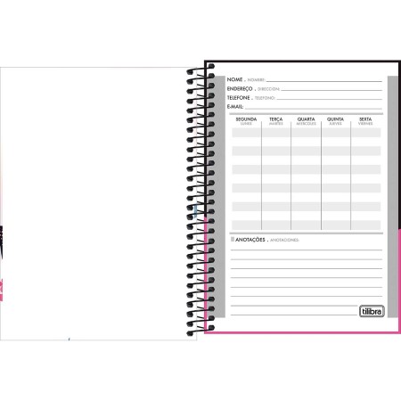 Foto ilustrativa Caderno Espiral Capa Dura 1/4 Bloom 80 Folhas