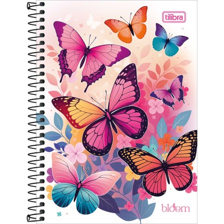 Foto ilustrativa Caderno Espiral Capa Dura 1/4 Bloom 80 Folhas