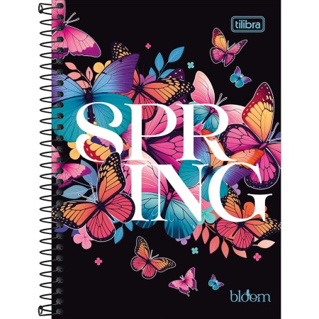 Foto ilustrativa Caderno Espiral Capa Dura 1/4 Bloom 80 Folhas
