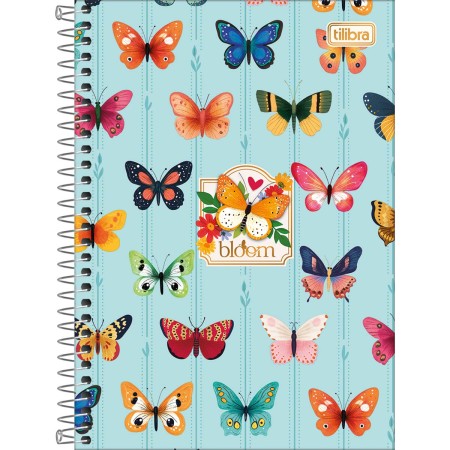 Foto ilustrativa Caderno Espiral Capa Dura 1/4 Bloom 80 Folhas