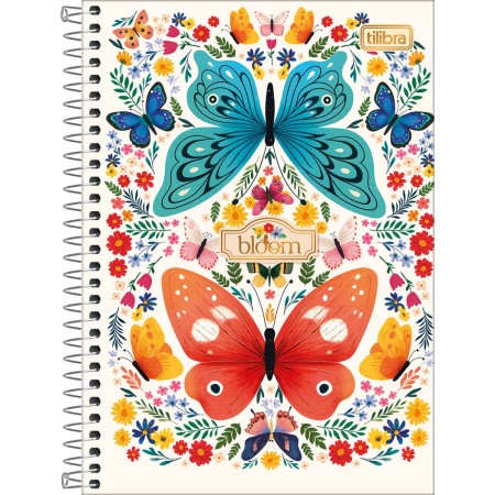 Foto ilustrativa Caderno Espiral Capa Dura 1/4 Bloom 80 Folhas