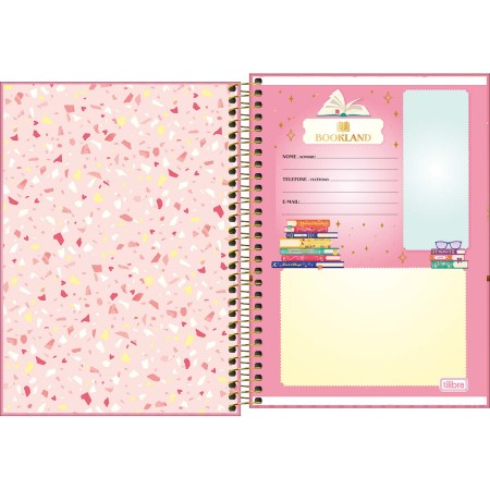 Foto ilustrativa Caderno Espiral Capa Dura 1/4 Bookland 80 folhas