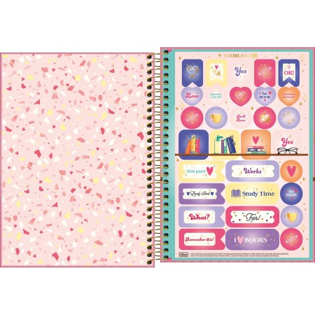 Foto ilustrativa Caderno Espiral Capa Dura 1/4 Bookland 80 folhas