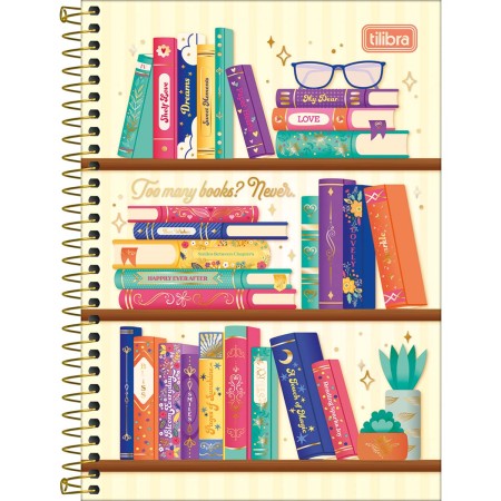 Foto ilustrativa Caderno Espiral Capa Dura 1/4 Bookland 80 folhas