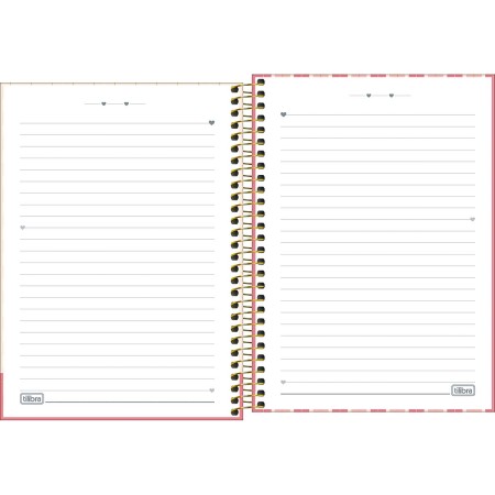 Foto ilustrativa Caderno Espiral Capa Dura 1/4 Brownie 80 folhas