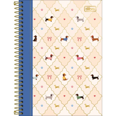 Foto ilustrativa Caderno Espiral Capa Dura 1/4 Brownie 80 folhas