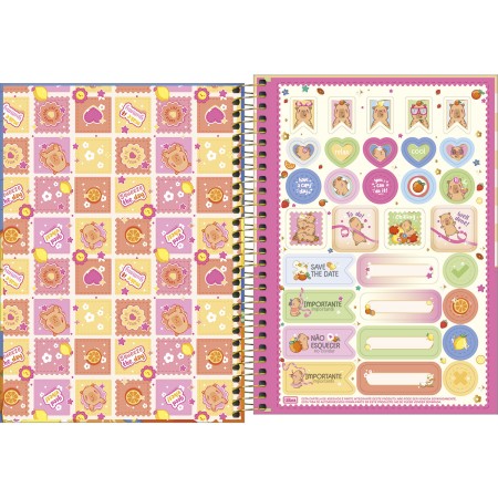Foto ilustrativa Caderno Espiral Capa Dura 1/4 Capyclub 80 Folhas