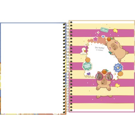 Foto ilustrativa Caderno Espiral Capa Dura 1/4 Capyclub 80 Folhas