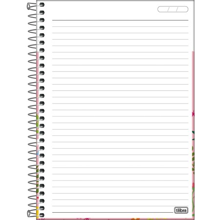 Foto ilustrativa Caderno Espiral Capa Dura 1/4 Charme 80 Folhas