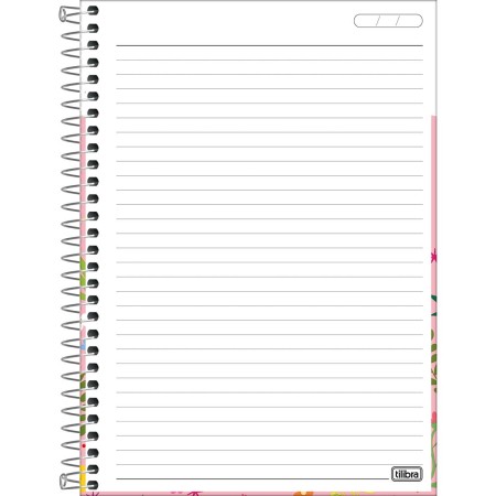 Foto ilustrativa Caderno Espiral Capa Dura 1/4 Charme 80 Folhas