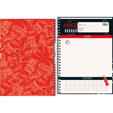 Foto ilustrativa Caderno Espiral Capa Dura 1/4 Coca-Cola 80 Folhas