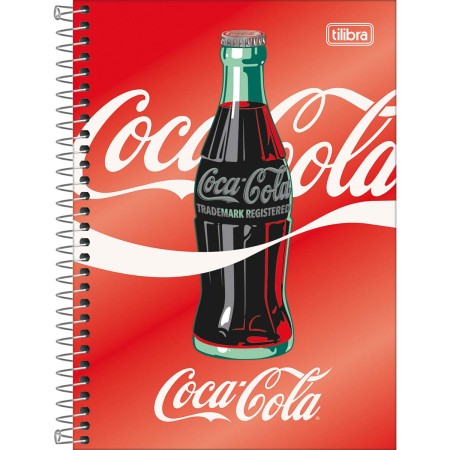 Foto ilustrativa Caderno Espiral Capa Dura 1/4 Coca-Cola 80 Folhas