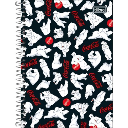 Foto ilustrativa Caderno Espiral Capa Dura 1/4 Coca-Cola 80 Folhas