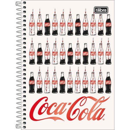Caderno Espiral Capa Dura 1/4 Coca-Cola 80 Folhas - Coca-Cola