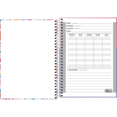 Foto ilustrativa Caderno Espiral Capa Dura 1/4 D+ Feminino 200 Folhas