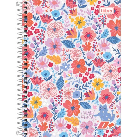 Foto ilustrativa Caderno Espiral Capa Dura 1/4 D+ Feminino 200 Folhas