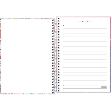 Foto ilustrativa Caderno Espiral Capa Dura 1/4 D+ Feminino 96 Folhas