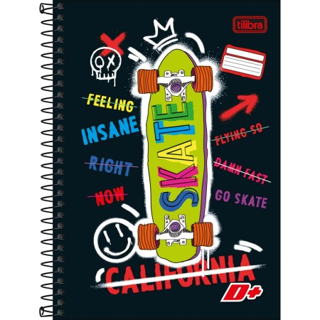 Foto ilustrativa Caderno Espiral Capa Dura 1/4 D+ Masculino 200 Folhas