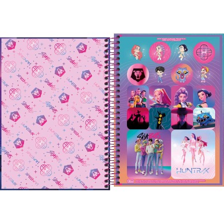 Foto ilustrativa Caderno Espiral Capa Dura 1/4 Guerreiras do K-Pop 80 Folhas