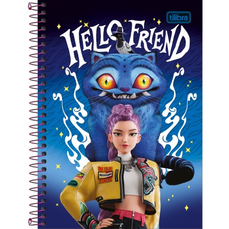 Foto ilustrativa Caderno Espiral Capa Dura 1/4 Guerreiras do KPop 80 Folhas