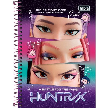 Foto ilustrativa Caderno Espiral Capa Dura 1/4 Guerreiras do KPop 80 Folhas
