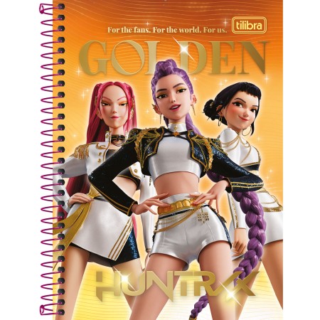 Foto ilustrativa Caderno Espiral Capa Dura 1/4 Guerreiras do KPop 80 Folhas