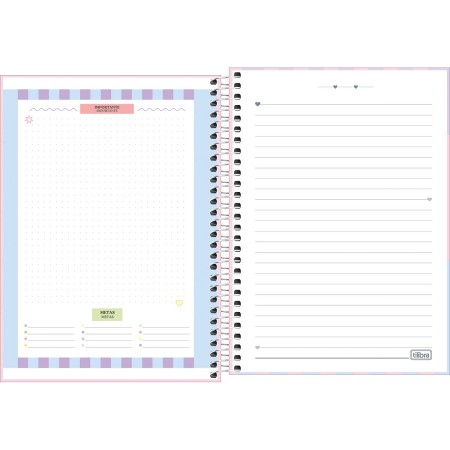 Foto ilustrativa Caderno Espiral Capa Dura 1/4 Happy 80 Folhas