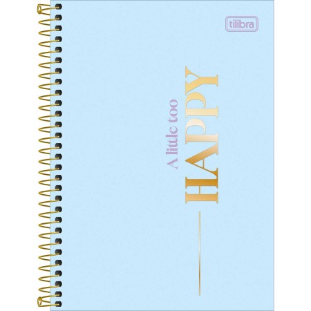 Foto ilustrativa Caderno Espiral Capa Dura 1/4 Happy 80 Folhas