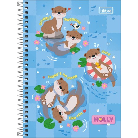 Foto ilustrativa Caderno Espiral Capa Dura 1/4 Holly 80 Folhas