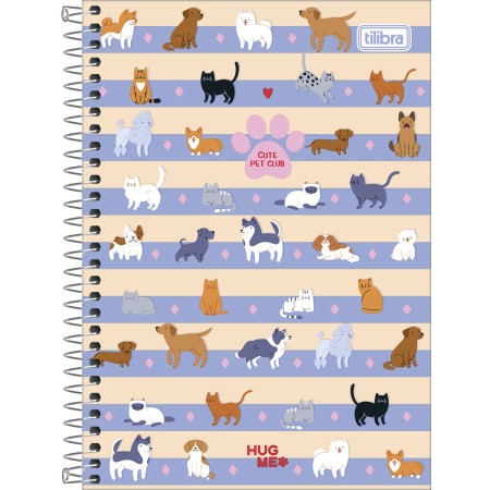 Foto ilustrativa Caderno Espiral Capa Dura 1/4 Hug Me 80 Folhas